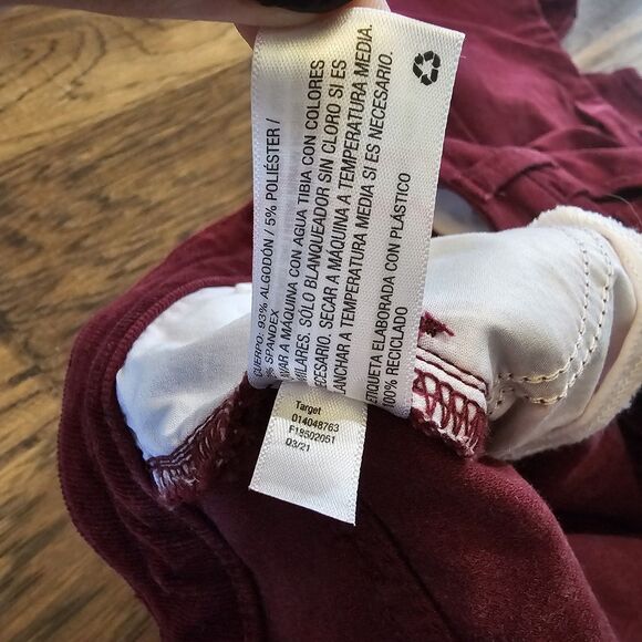 universal thread Size 8/29R corduroy High Rise Skinny Maroon pants - Picture 5 of 7